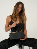 Solene Top Handle Handbag - Black