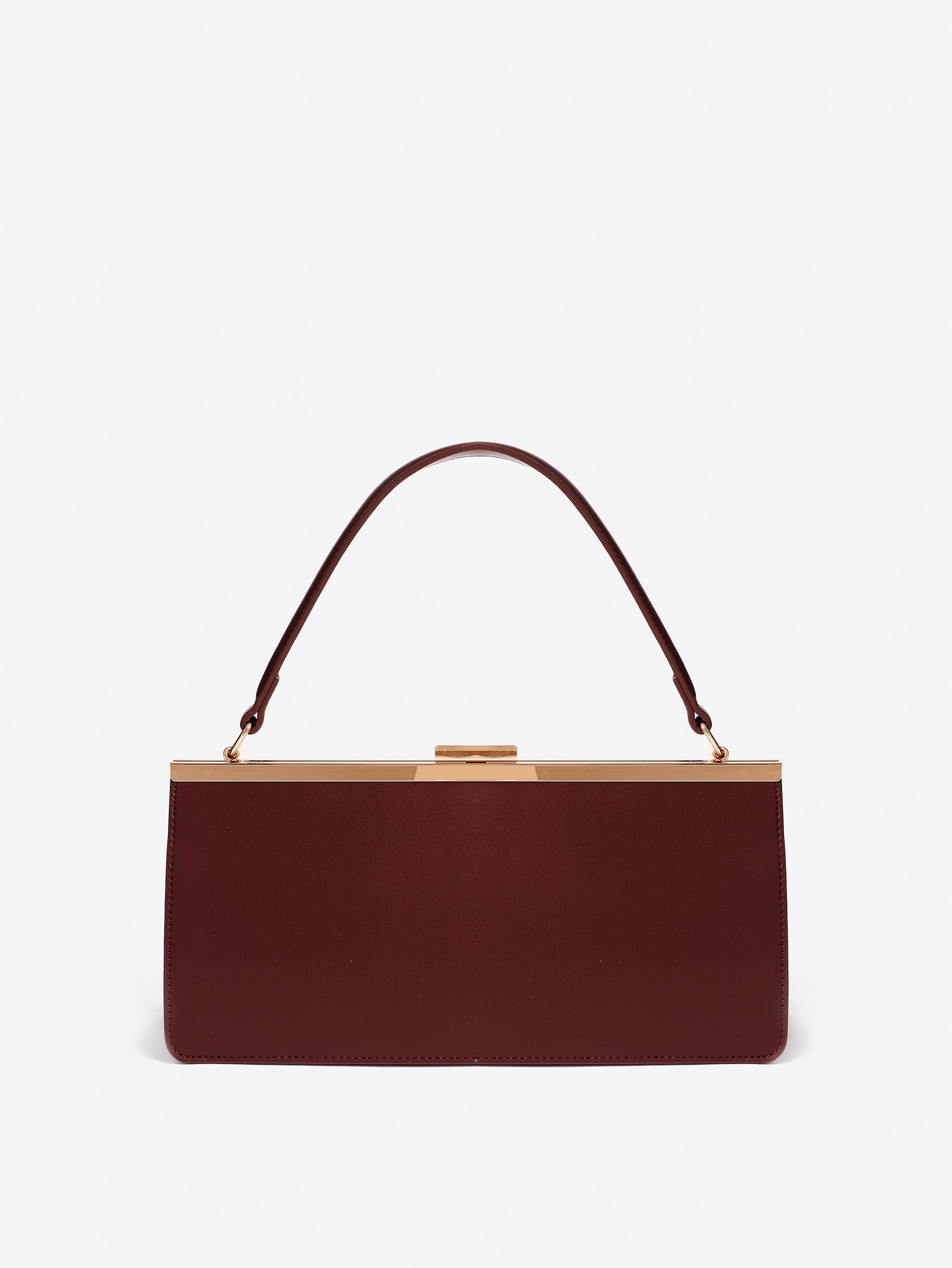 Solene Top Handle Handbag - Burgundy