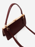 Solene Top Handle Handbag - Burgundy