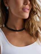 Talia Beaded Necklace - Black