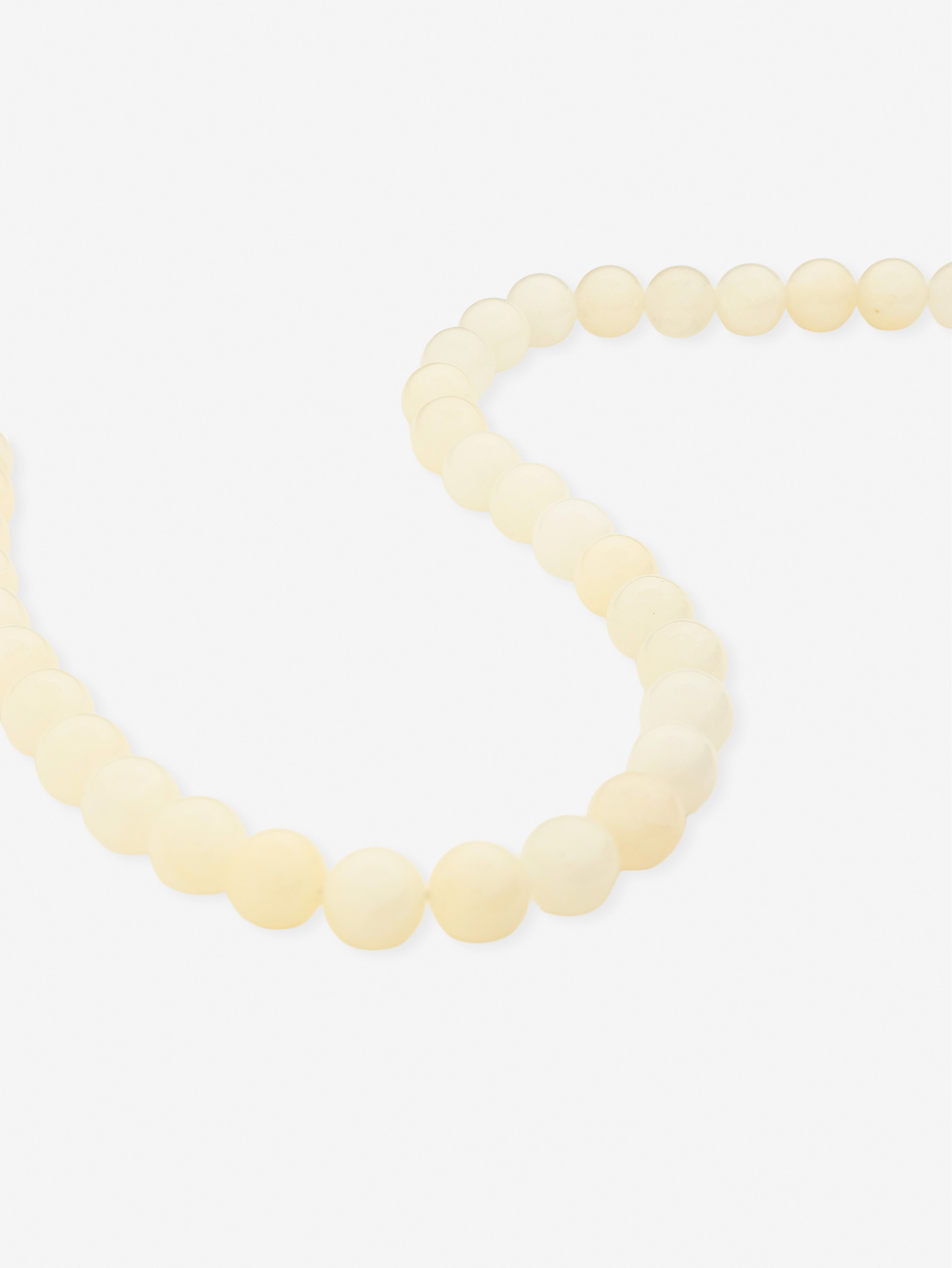 Talia Beaded Necklace - Cream