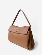 Isabeau Classic Shoulder Bag - Tan