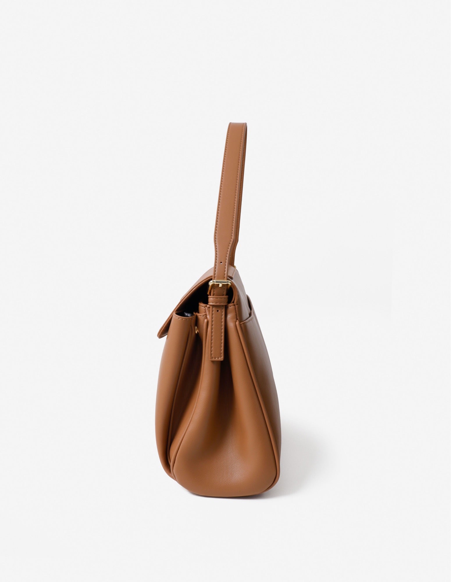 Isabeau Classic Shoulder Bag - Tan