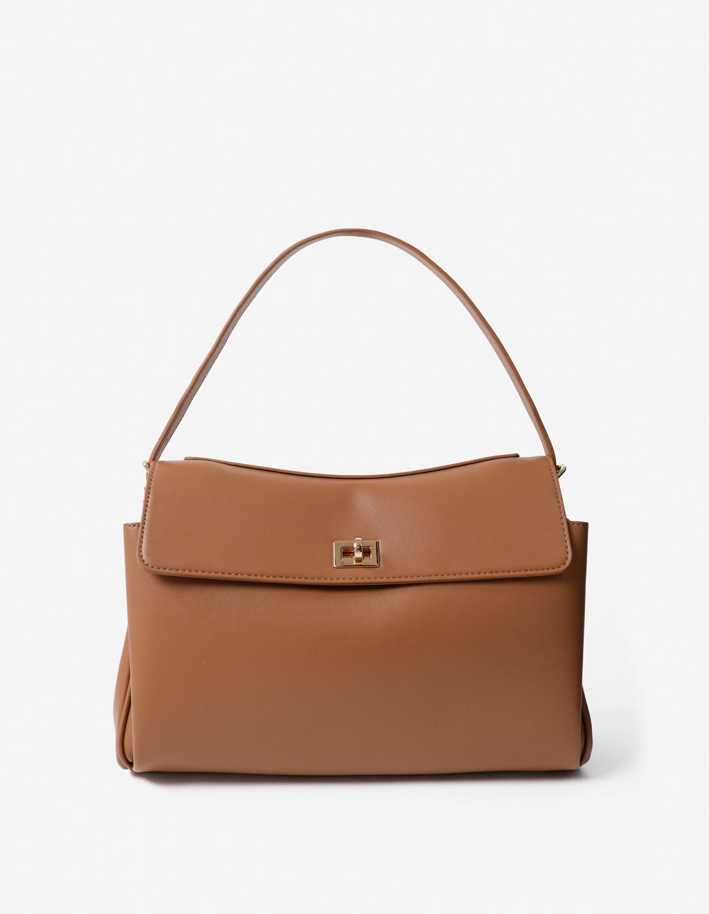 Isabeau Classic Shoulder Bag - Tan