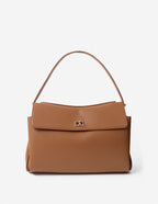 Isabeau Classic Shoulder Bag - Tan