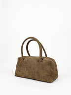 Tory Suede Crossbody Bag - Olive