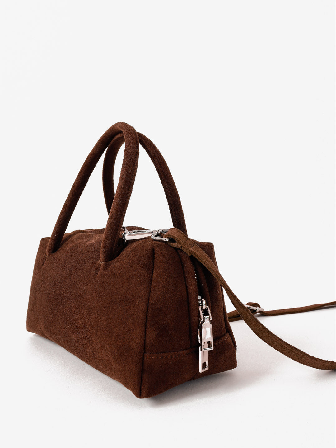 Tory Suede Crossbody Bag - Brown