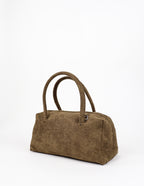 Tory Suede Crossbody Bag - Olive