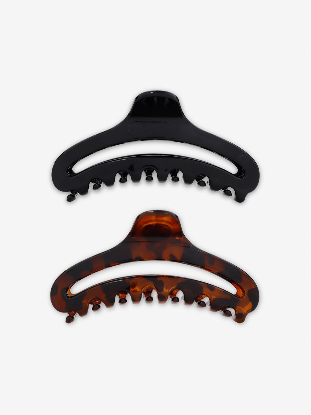 Zen Oval Hair Claw Clips - Tort