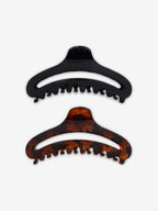 Zen Oval Hair Claw Clips - Tort